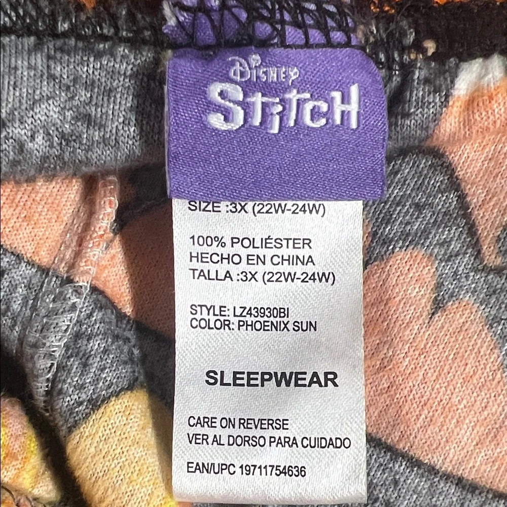 3X Disney Stitch Halloween lounge pants. New without tags - Picture 4 of 5